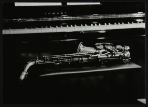 Hertfordshire Gallery: Saxophone and piano, The Fairway, Welwyn Garden City, Hertfordshire, 7 May 2000. Artist