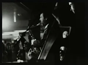 Saxophonist Bob Sydor playing at the Torrington Jazz CLub, Finchley, London, 1988