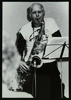 Hertfordshire Gallery: Saxophonist Don Rendell playing at Campus West, Welwyn Garden City, Hertfordshire, 1986