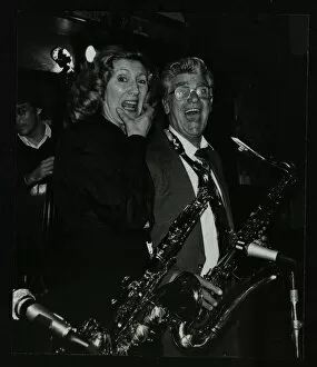Hertfordshire Gallery: Saxophonists Kathy Stobart and Jimmy Skidmore at The Bell, Codicote, Hertfordshire, 10 October 1982