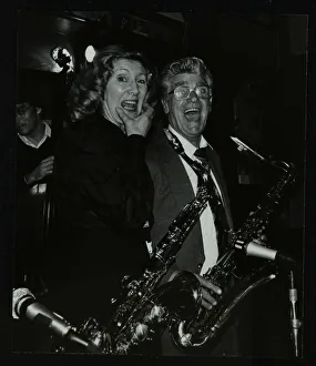 Hertfordshire Gallery: Saxophonists Kathy Stobart and Jimmy Skidmore at The Bell, Codicote, Hertfordshire, 10 October 1982