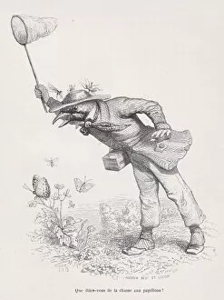 Jj Grandville Collection: What do you say about the butterfly hunt? from Scenes from the Private and Public L