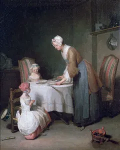 Chardin Prints: Saying Grace, 1744. Artist: Jean-Simeon Chardin