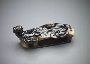 Scabbard ornament: slide, Western Han dynasty, 206 BCE-9 CE. Creator: Unknown Scabbard ornament: slide, Western Han dynasty, 206 BCE-9 CE. Creator: Unknown