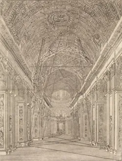Scaffolding Erected for the Restoration of the Vault in St. Peter's Basilica: Overview Scaffolding Erected for the Restoration of the Vault in St. Peter's Basilica: Overview