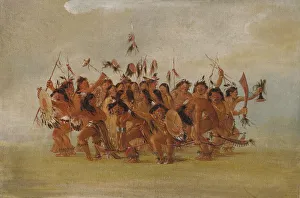 War Dance Prints: Scalp Dance, Mouth of the Teton River, 1835-1837. Creator: George Catlin