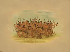 Custom Collection: Scalp Dance - Sioux, 1861. Creator: George Catlin