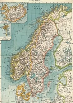 Maps Charts & Plans Collection: Scandinavia, c1906, (1907)