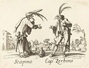 Commedia Dellarte Gallery: Scapino and Cap. Zerbino. Creator: Unknown