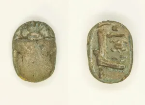 Amenophis Ii Prints: Scarab: Aakheperura (Amenhotep II), Egypt, New Kingdom, Dynasty 18, Reign of Amenhotep II