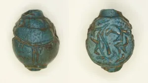 Iron Age Prints: Scarab: Abstract Designs, Egypt, Iron Age II (?) (9th-7th century BCE). Creator: Unknown