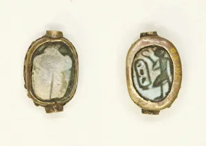 Scarab: Cartouche and Standing King, Egypt, New Kingdom, Dynasty 18