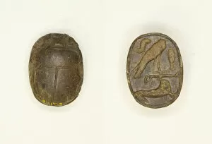 Falcon Collection: Scarab: Falcon with Antelope, Egypt, Middle Kingdom-New Kingdom