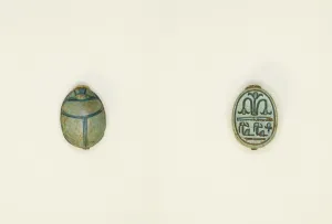 12th Dynasty Prints: Scarab: Floral Motif, Egypt, Middle Kingdom-Second Intermediate Period, Dynasties 12-17