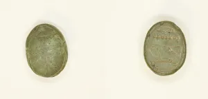 12th Dynasty Prints: Scarab: Hieroglyphs (?), Egypt, Middle Kingdom-Second Intermediate Period (