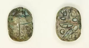 16th Century Bc Gallery: Scarab: Hieroglyphs, Egypt, New Kingdom-Late Period, Dynasties 18-26 (about 1550-525 BCE)