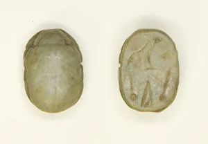 30th Dynasty Gallery: Scarab: Hieroglyphs (mwt-sign, nfr-signs, di-sign), Egypt