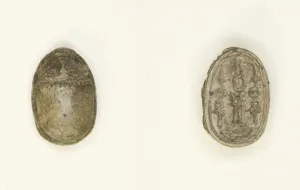 12th Dynasty Prints: Scarab: Hieroglyphs (swt, nfr, Dd, anx, nb), Egypt, Middle Kingdom-Second Intermediate