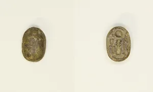 Ankh Prints: Scarab: Hieroglyphs (wAs-sign, Dd-sign, anx-sign), Egypt, New Kingdom