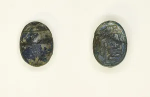 Amun Prints: Scarab: Hovering Falcon over Name of God Amun, Egypt, New Kingdom, Dynasties 18-20
