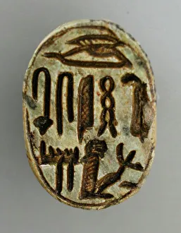 Hieroglyph Prints: Scarab Inscribed with a Protective Inscription including the Underworld Deity Maahis
