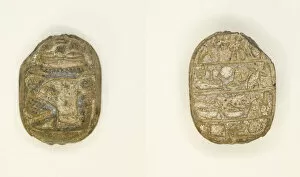 Soapstone Gallery: Scarab: Inscription, Egypt, Middle Kingdom (about 2055-1650 BCE). Creator: Unknown
