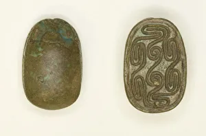 Spiral Prints: Scarab: Interlocking Scrolls and Spirals, Egypt, Second Intermediate Period, Dynasty 15