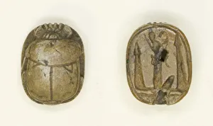 26th Dynasty Prints: Scarab: King and Hieroglyphs, Egypt, New Kingdom-Late Period