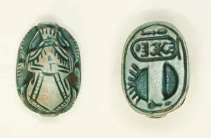 Glazed Steatite Prints: Scarab: Menkheperura (Thutmose IV), Egypt, New Kingdom, Dynasty 18, Reign of Thutmose IV