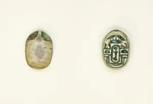 12th Dynasty Prints: Scarab: Nefera with Hieroglyphs (kA-signs, xaw), Egypt, Middle Kingdom-Second