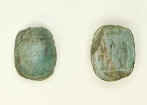 12th Century Bc Gallery: Scarab: Two Seated Deities, Egypt, New Kingdom, Ramesside Period
