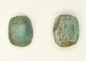 20th Dynasty Gallery: Scarab: Two Seated Deities, Egypt, New Kingdom, Ramesside Period