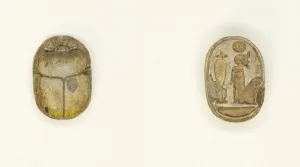 20th Dynasty Gallery: Scarab: Seated Ptah, Egypt, New Kingdom, Ramesside Period