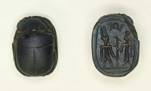 20th Dynasty Gallery: Scarab: Two Standing Deities, Egypt, New Kingdom, Dynasties 18-20 (about 1550-1069 BCE)