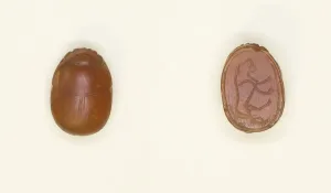 Scarab: Striding Lion Motif, Egypt, New Kingdom, Dynasties 18 (about 1550-1295 BCE)
