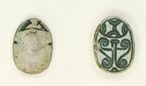 16th Century Bc Gallery: Scarab: Unlinked Scrolls and Spirals, Egypt, Second Intermediate Period