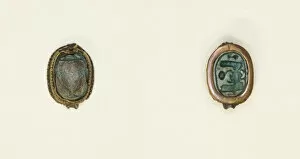 16th Century Bc Gallery: Scarab: Winged Scarab Beetle with Hieroglyphs, Egypt, New Kingdom