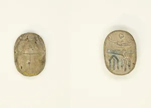 21st Dynasty Prints: Scarab: Wish Formula, Egypt, Third Intermediate Period, Dynasties 21-25