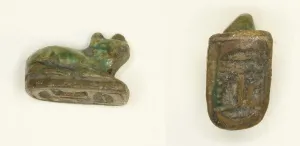 Soapstone Gallery: Scaraboid: Cat, Egypt, New Kingdom, Dynasty 18 (about 1550-1295 BCE). Creator: Unknown