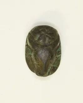Scaraboid: Cow Head with Rosette, Egypt, New Kingdom, Dynasties 18-20