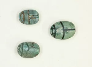 20th Dynasty Gallery: Scarabs with Inscriptions on Base, Egypt, Early Middle Kingdom-New Kingdom