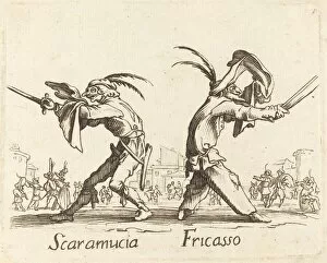 Commedia Dellarte Gallery: Scaramucia and Fricasso. Creator: Unknown