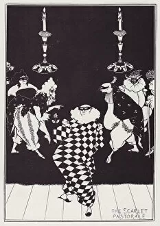 Party Gallery: The Scarlet Pastorale, 1894. Creator: Aubrey Beardsley