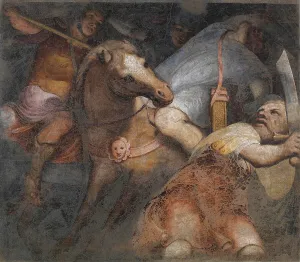 Gambara Prints: Scena di combattimento (battle scene), c