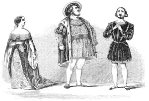 Anne Bullen Prints: Scene from Anna Bolena, at Her Majestys Theatre, 1844. Creator: Unknown