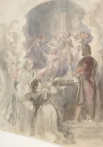 Wright Prints: Scene from My Aunt Margarets Mirror'(Keepsake Story by Sir Walter Scott), ca