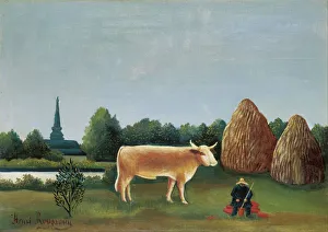 Henri Julien Félix 1844 1910 Collection: Scene in Bagneux on the Outskirts of Paris, 1909