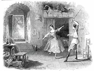 Ballet Dancer Collection: Scene from the ballet of 'Le Diable a Quatre', at the Princess Theatre, 1845