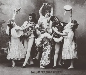 Tchaikovsky Prints: Scene from the Ballet Swan Lake, Mariinsky Theatre. 1895 Artist: Anonymous