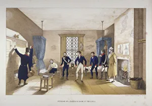 Woolwich Prints: Scene in a barrack room at the Royal Military Academy, Woolwich, Kent, 1851
